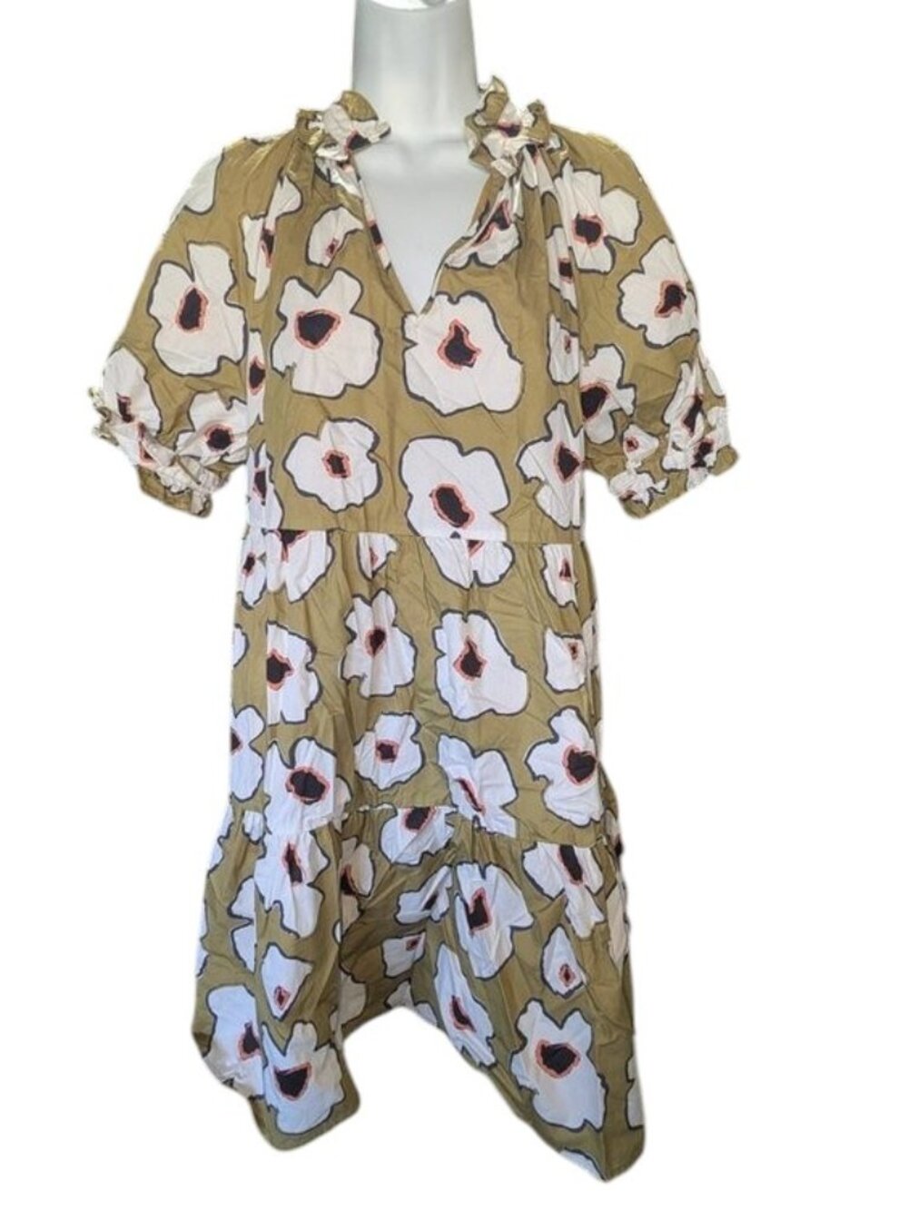 CROSBY by Mollie Burch Isabelle Meadow Floral Knee Length Short tier Swing Dress - Picture 3 of 4